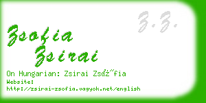 zsofia zsirai business card